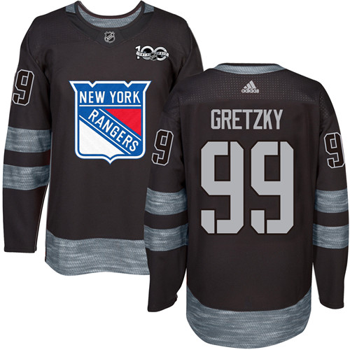 Adidas Rangers #99 Wayne Gretzky Black 1917-100th Anniversary Stitched NHL Jersey